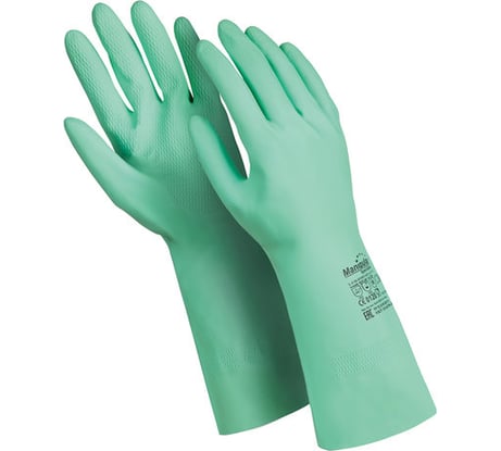 Перчатки MANIPULA Контакт, хб напыление, размер 7-7.5, зеленые L-F-02 605822