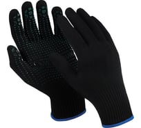 Перчатки MANIPULA Механик Блэк, ПВХ-точка, комплект 10 пар, размер 10, черные TNG-30/MG-114 605807