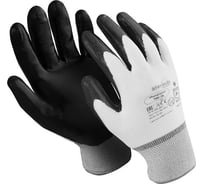 Перчатки MANIPULA Микронит, размер 8, белые/черные TNI-14 605808