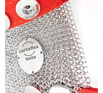 Трехпалая кольчужная перчатка с текстильным ремешком Certaflex TEXTA р. L CT0003009L