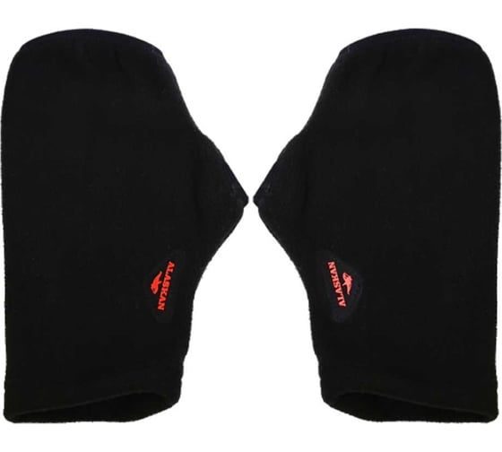 Флисовые варежки Alaskan Small Mittens черные, размер L ASMBL