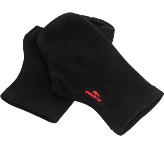 Флисовые варежки Alaskan Small Mittens черные, размер L ASMBL