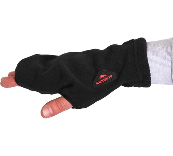 Флисовые варежки Alaskan Small Mittens черные, размер XL ASMBXL