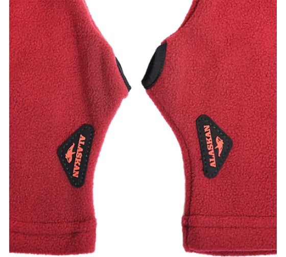 Флисовые варежки Alaskan Small Mittens бордовые, размер XL ASMCXL
