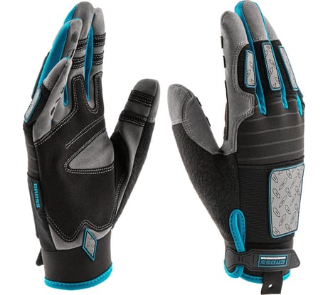 Универсальные усиленные перчатки GROSS с защитными накладками, deluxe, размер xl/10 90326