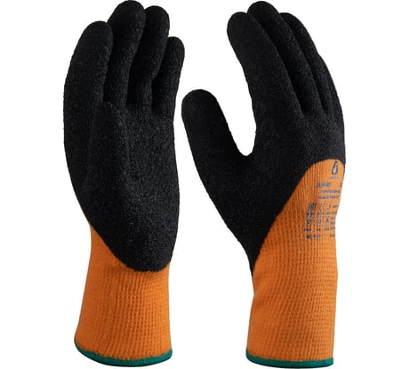 Утепленные акриловые перчатки с начесом Jeta Safety с латексным покрытием на 3/4, размер 10/XL JLW-401-XL