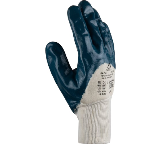 Перчатки МБС Jeta Safety с нитриловым покрытием 3/4, манжета, размер 9/l JN-266-L