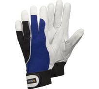 Перчатки TEGERA без подкладки, кожа, хлопок, усиление указательного и большого пальца, усиление кончиков пальцев, р-р 10 13-10