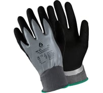 Маслобензостойкие перчатки Jeta Safety (МБС) с двухслойным нитриловым песочным покрытием, разм.9/L, JNF-401-L