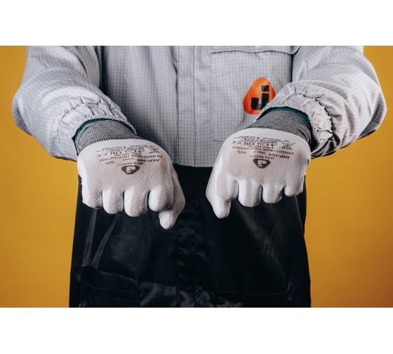 Антистатические перчатки с пу покрытием Jeta Safety размер 9/L JAP-101-L