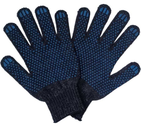 Трикотажные перчатки ПРОМПЕРЧАТКИ п/шерсть, с ПВХ, 10 пар в упаковке ПП-10000/10