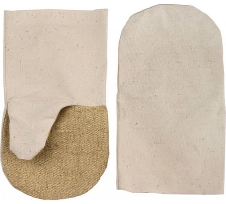 Рукавицы ООО ЛидерТекс БН-05 х/б, аппретированные, плотность 230 гр., с брезентовым наладонником 400 гр. + подналадонник 210 гр., упаковка 200 пар 4570000000745