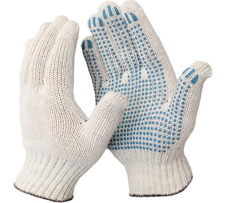 Перчатки ООО ЛидерТекс 7.5 класс, 5 нитей, с ПВХ, упаковка 200 пар 4570000000271