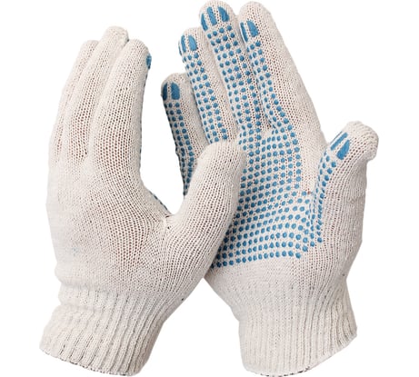 Перчатки ООО ЛидерТекс 10 класс, 4 нити, с ПВХ (С), упаковка 200 пар 4570000000523