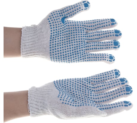 Перчатки Без бренда х/б, ПВХ-покрытие Точка, 7 класс 67774