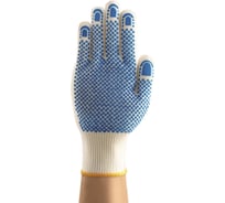 Перчатки от механических повреждений Ansell из поликоттона с нанесенными точками ПВХ 76-301, размер 7 76-301-7