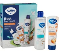 Подарочный набор AURA best moments крем-гель душа 250 мл, крем для рук 75 мл 1867546