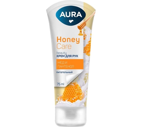 Крем для рук AURA beauty с d-пантенолом и экстрактом меда, 75 мл кк /24 756532