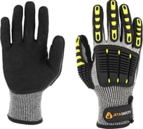 Перчатки защитные от ударов и порезов Jeta Safety (5 класс) с нитриловым покрытием, р.9/L JCN501-L
