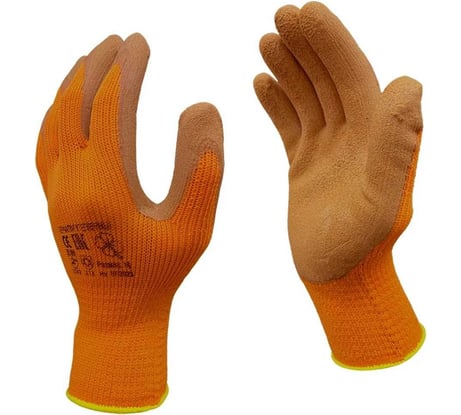 Перчатки рабочие утепленные Master-Pro® НОРД (АЛТАЙ) акриловые с начесом и рельефным латексным покрытием, размер 10 (L-XL) 10 пар 6807-AQLA-10