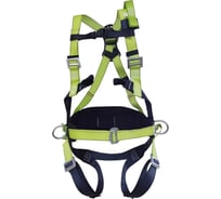 Страховочная и удерживающая привязь Потенциал СП-04 (эргономичный кушак), с кованой фурнитурой, со спинным удлинителем, 5 петель для развески инструмента, с идентификационной книжкой ptc9383