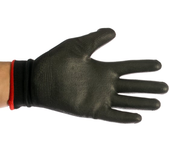 Нейлоновые перчатки с полиуретановым покрытием ULTIMA BLACK TOUCH черные ULT615/L