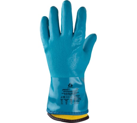 Утепленные химперчатки Jeta Safety до -50 градусов (ПВХ, нитрил + утепл. вкладыш), р. 12/XXXL JPW-811-XXXL