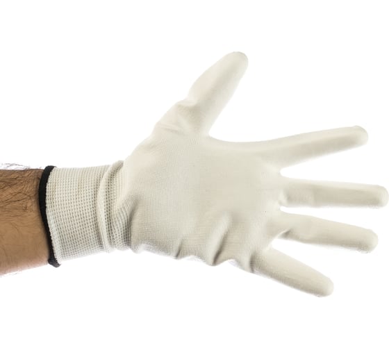 Нейлоновые перчатки с полиуретановым покрытием ULTIMA WHITE TOUCH белые ULT620/XL