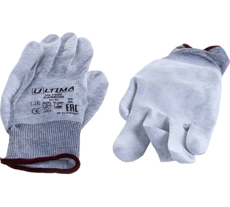 Нейлоновые перчатки с карбоновой нитью и полиуретановым покрытием ULTIMA CARBON ULT630/L