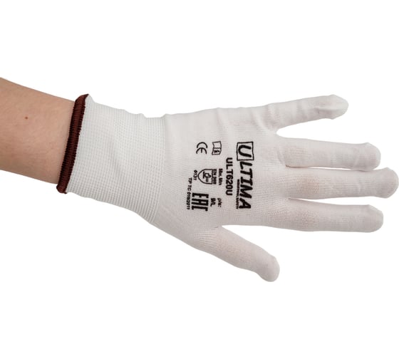 Нейлоновые перчатки без покрытия ULTIMA бел ULT620U/L