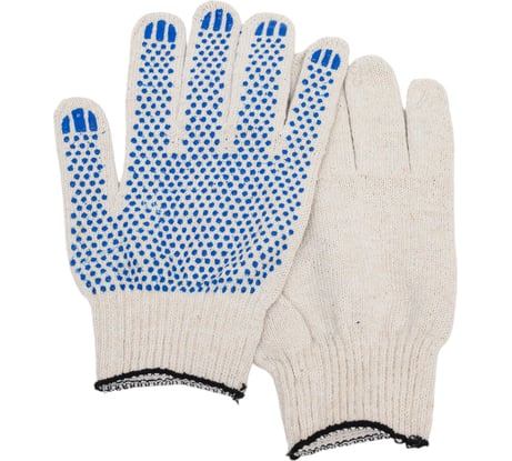 Перчатки FORT х/б, ПВХ-покрытие Точка, 10 класс 00501464798