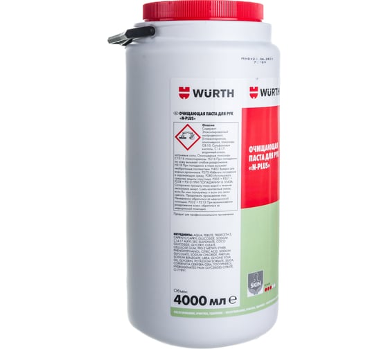 Очиститель для рук Wurth N-PLUS BUCKET 4000 МЛ 0893900001053 6