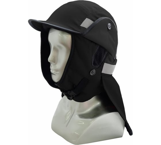 Каскетка зимняя РОСОМЗ rz сургут cap, черная, 4 класс защиты 93520