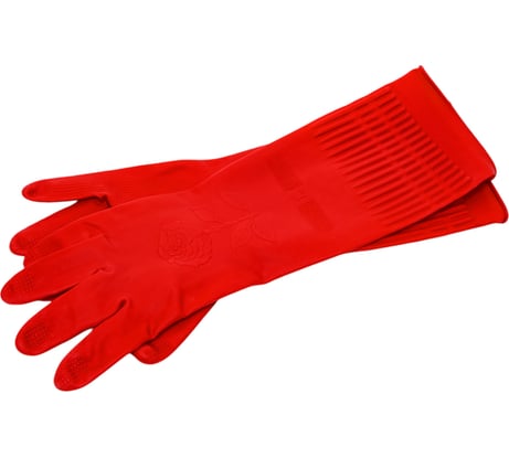 Перчатки латексные, удлиненные, хозяйственные GWARD ROSE р. L 1 пара в упаковке арт. G100 G100/L1