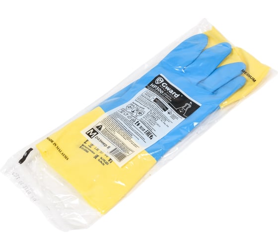 Перчатки GWARD HP300 КЩС К80 Щ50 из латекса и неопрена, двуцветные, р. M 1 пара в упаковке арт. HP300 HP300/M1