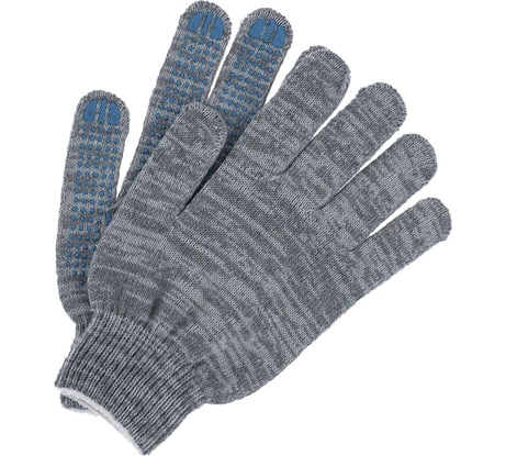 Перчатки рабочие Бибип х/б с ПВХ (точка), 500 пар BB-620