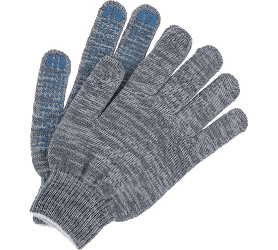 Перчатки рабочие Бибип х/б с ПВХ (точка), 500 пар BB-620 1