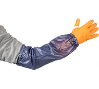 Нарукавники Jeta Safety защитные из ПВХ от кислот и щелочей, КЩС, длина 57 см, JVC-256