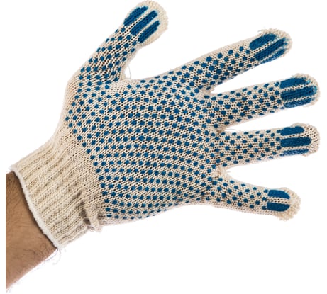 Перчатки с ПВХ ТехРесурс 3 нити 7 Точка 107-3.1Т