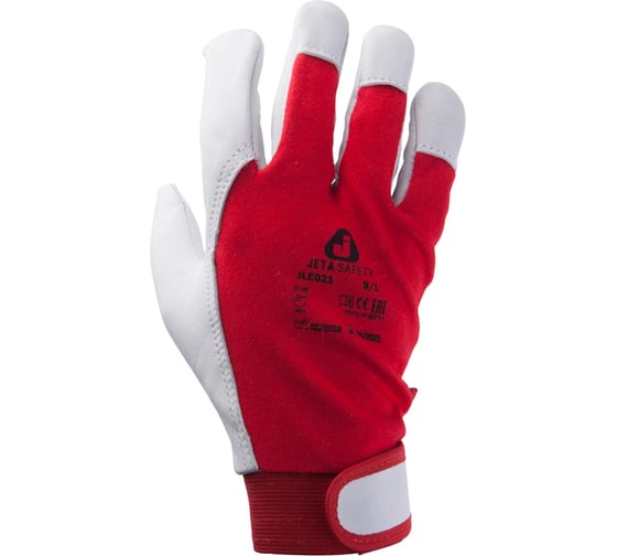 Перчатки рабочие с липучкой Velcro Jeta Safety, 12пар JLE021-7/S12