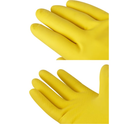 Перчатки резиновые хозяйственные OfficeClean ЛЮКС многоразовые, хлопчатобумажное напыление 337388