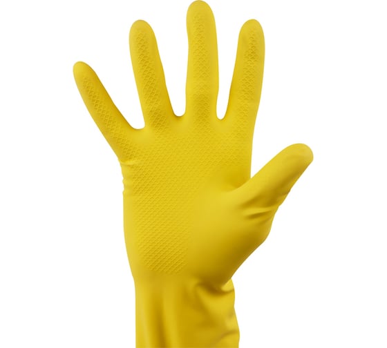 Перчатки резиновые хозяйственные OfficeClean ЛЮКС многоразовые, хлопчатобумажное напыление 337388