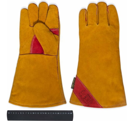 Утепленные краги сварщика 2Hands швы Kevlar Т42-11-ru Siberia