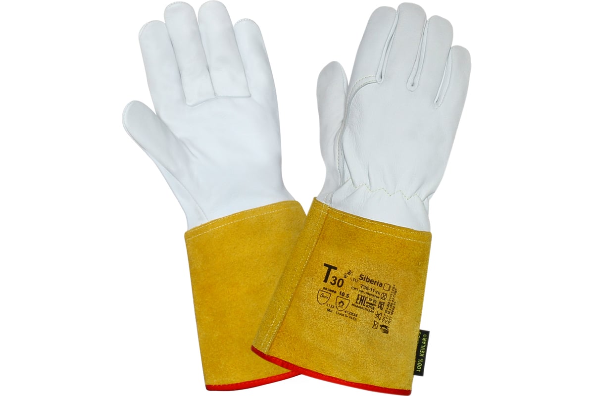 Краги сварщика 2Hands овечья кожа/спилок КРС/швы Kevlar Т30-11-ru ...