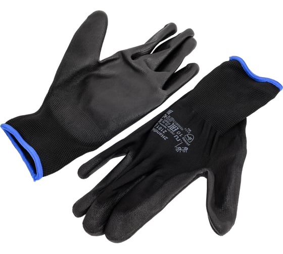 Перчатки 2Hands нейлон/PU 2101BLK-10