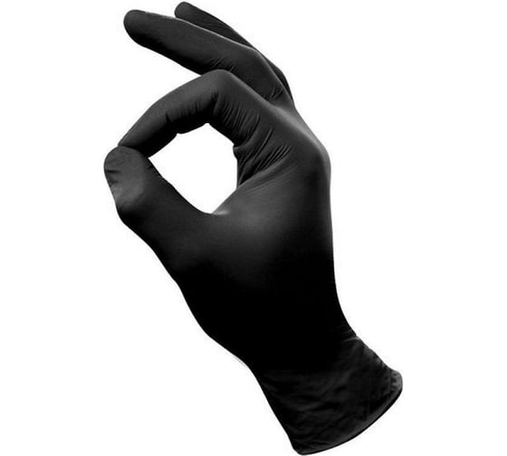 Смотровые нитриловые перчатки TOP GLOVE SDN. BHD черные, размер S 67083