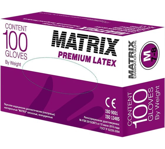Перчатки из натурального латекса TOP GLOVE SDN. BHD размер M 67090