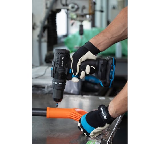 Перчатки рабочие HOEGERT TECHNIK STOR кожаные, размер 10 HT5K730-10