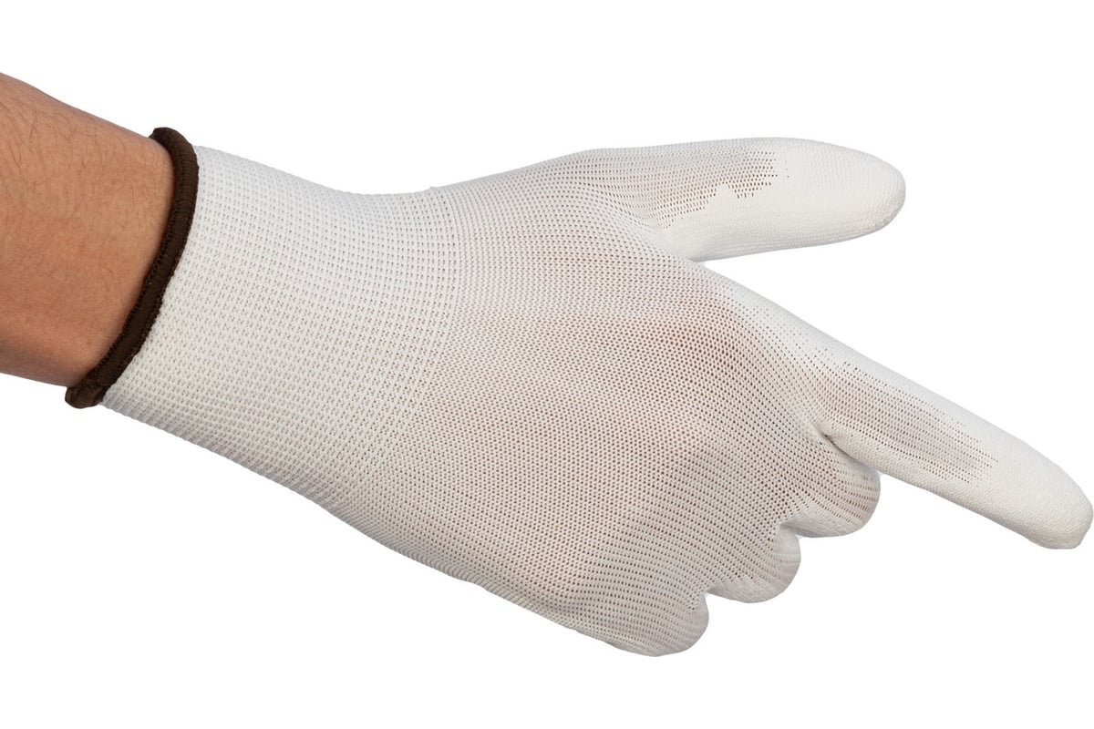 Нейлоновые перчатки с покрытием из полиуретана ЛЭВ 168114 - выгодная ...