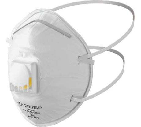 Фильтрующая полумаска ЗУБР ФКН-80 коническая, класс защиты FFP1, с направленным клапаном выдоха 11155